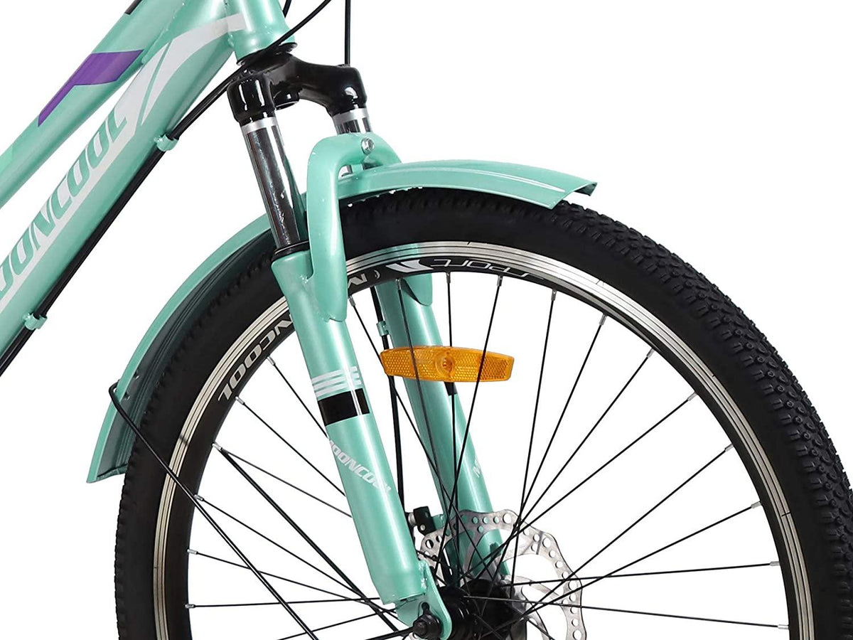 24"/26" Adult Mountain Tricycle, 7 Speed 3 Wheel Cruiser Bicycle, Cyan Exercise Women's Trike, Rear StoraBasket