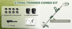 21V 3-in-1 Cordless Weed Wacker Eater-Weeding/Trimming/Lawn Mower, with 8 Replace Auto Line Feed, Electric Grass Trimmer for Garden, Lawn, 120 Mins of Non-Stop (2x4.0 mAh Battery Included)