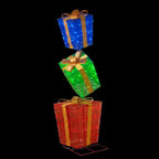 72 in. H 3-Stacked Lighted Gifts