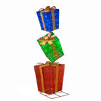 72 in. H 3-Stacked Lighted Gifts