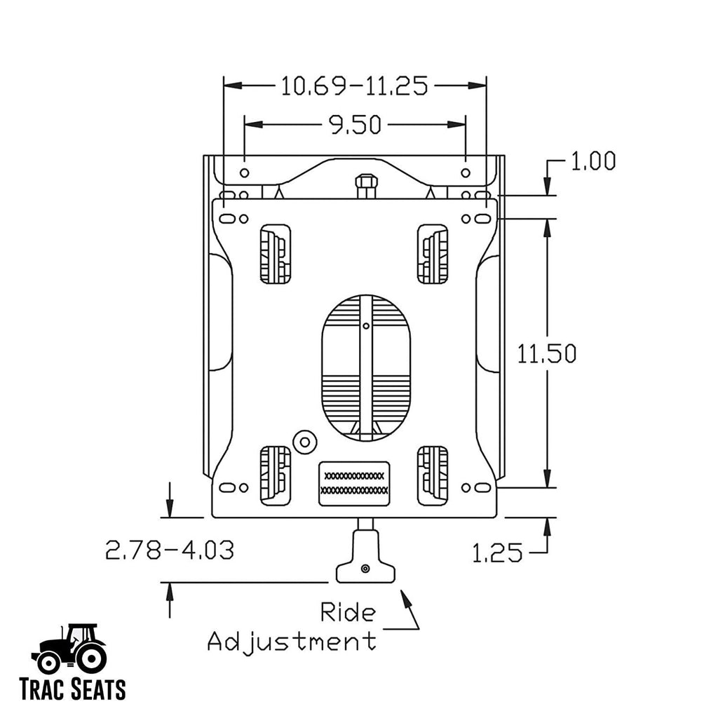 trac seats seat suspension kit for spartan rz series zero turn mower ztr - - 1 year warranty
