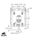 trac seats seat suspension kit for spartan rz series zero turn mower ztr - - 1 year warranty