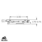 trac seats seat suspension kit for spartan rz series zero turn mower ztr - - 1 year warranty