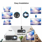 led 5000lms projector android wifi home theater blue-tooth airplay miracast tv