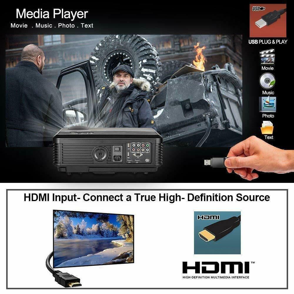 led 5000lms projector android wifi home theater blue-tooth airplay miracast tv