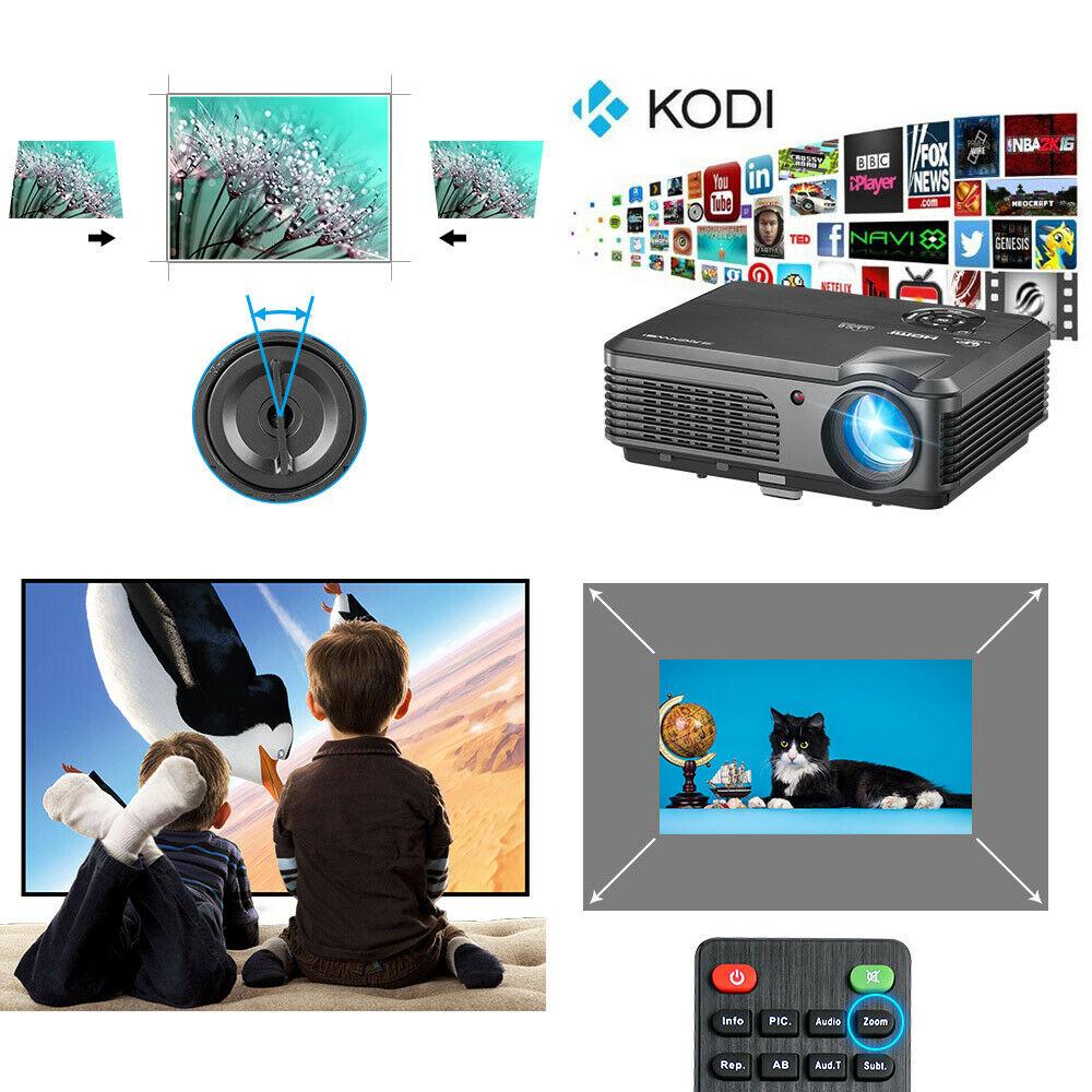 led 5000lms projector android wifi home theater blue-tooth airplay miracast tv