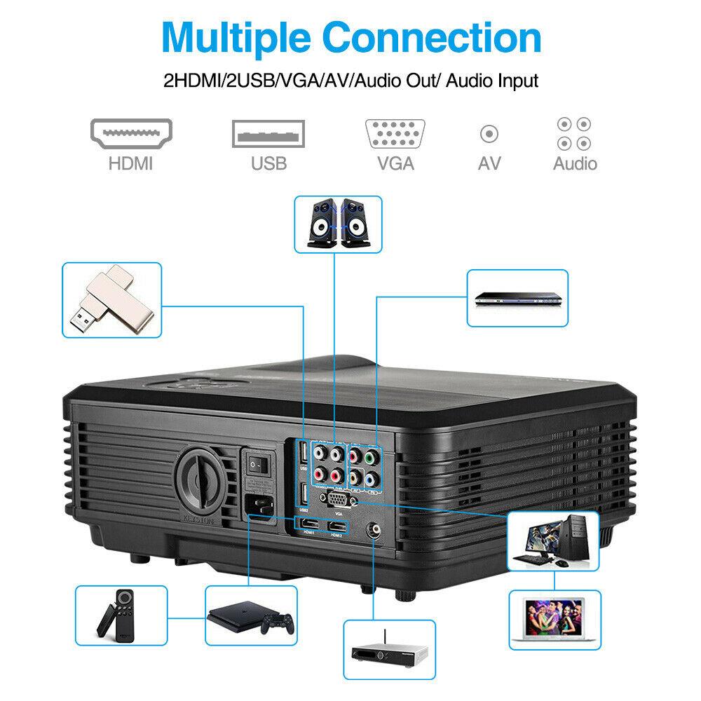 led 5000lms projector android wifi home theater blue-tooth airplay miracast tv