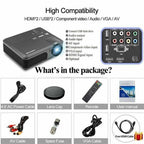 led 5000lms projector android wifi home theater blue-tooth airplay miracast tv