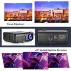 led 5000lms projector android wifi home theater blue-tooth airplay miracast tv