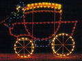 Queens of Christmas CarriaLED Ground Mount, 7', Red, Gold, and Yellow
