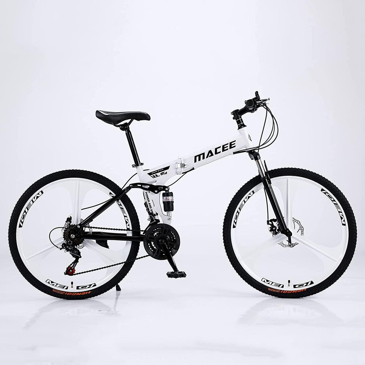 24 Inch Adult Mountain Bikes Folding Bike Non-Slip Bicycles, Fast-Speed Comfortable Outroad Racing Cycling, 21-Speed  Dual Disc Brakes Mountain Bicycle for Teens Men Women