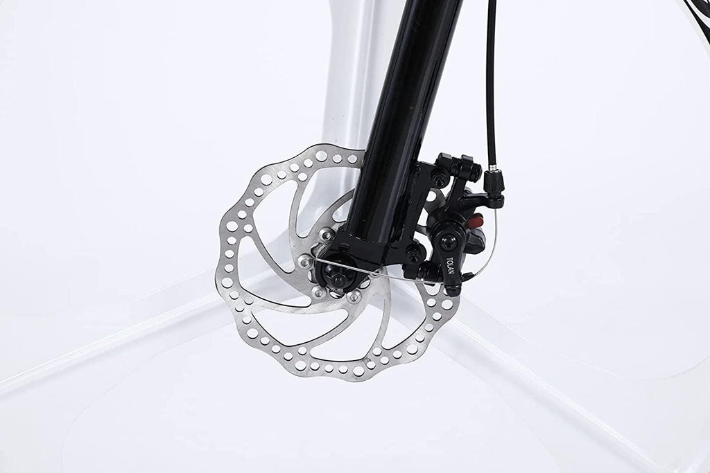 24 Inch Adult Mountain Bikes Folding Bike Non-Slip Bicycles, Fast-Speed Comfortable Outroad Racing Cycling, 21-Speed  Dual Disc Brakes Mountain Bicycle for Teens Men Women
