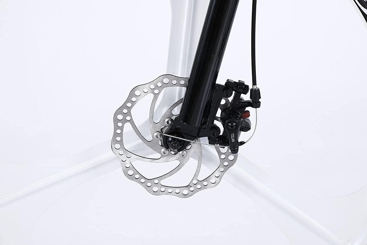 24 Inch Adult Mountain Bikes Folding Bike Non-Slip Bicycles, Fast-Speed Comfortable Outroad Racing Cycling, 21-Speed  Dual Disc Brakes Mountain Bicycle for Teens Men Women