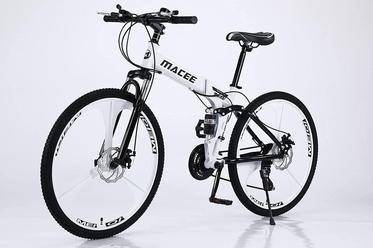 24 Inch Adult Mountain Bikes Folding Bike Non-Slip Bicycles, Fast-Speed Comfortable Outroad Racing Cycling, 21-Speed  Dual Disc Brakes Mountain Bicycle for Teens Men Women