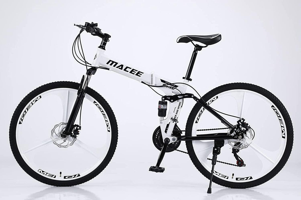 24 Inch Adult Mountain Bikes Folding Bike Non-Slip Bicycles, Fast-Speed Comfortable Outroad Racing Cycling, 21-Speed  Dual Disc Brakes Mountain Bicycle for Teens Men Women