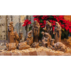 Evergreen Enterprises Nativity Set with Natural Finish and Metallic Accent