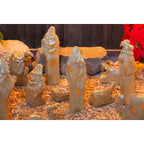 Evergreen Enterprises Nativity Set with Natural Finish and Metallic Accent