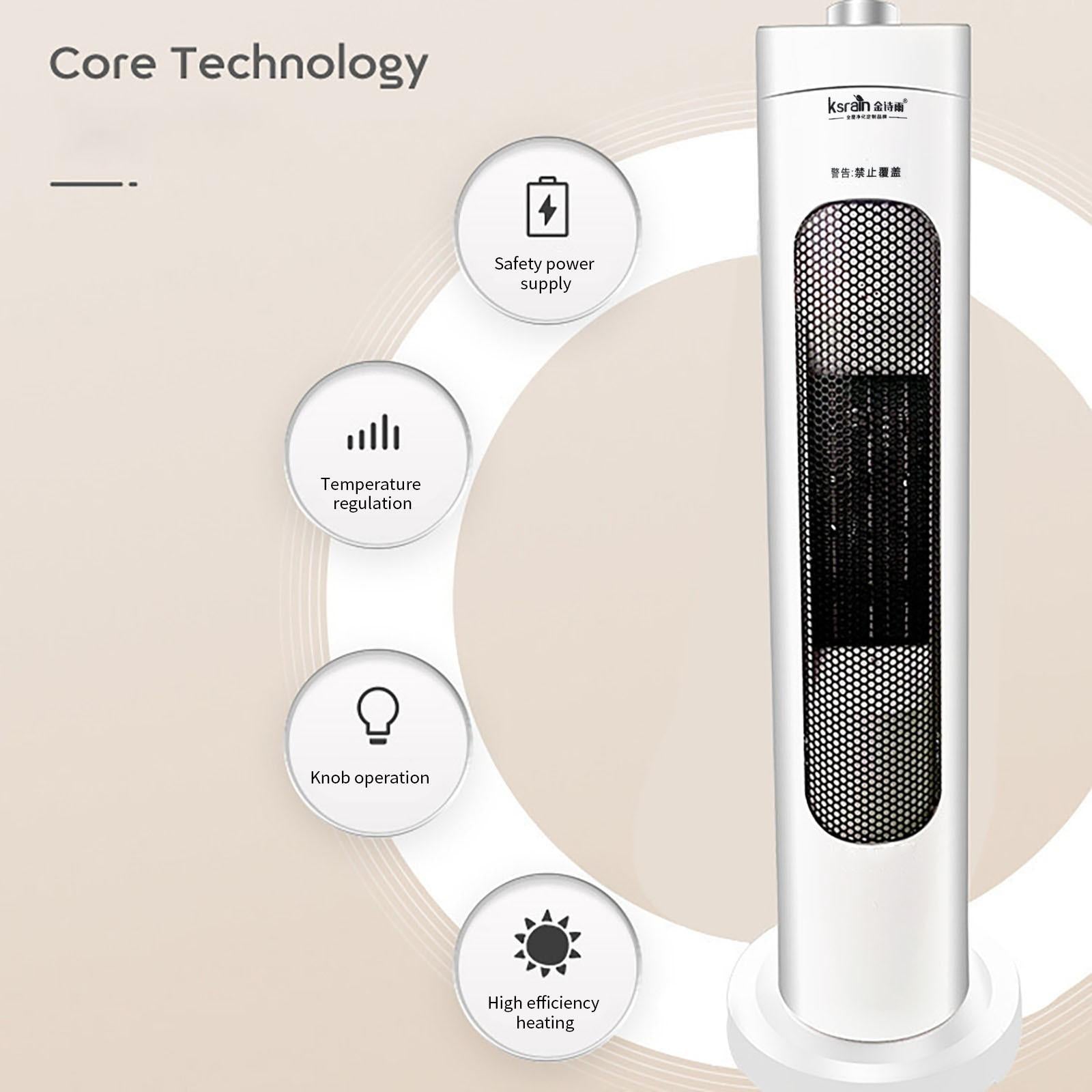 Kuluzego Portable Electric Heaters Space Air Warmer Fan Blower Radiator Heating for Winter