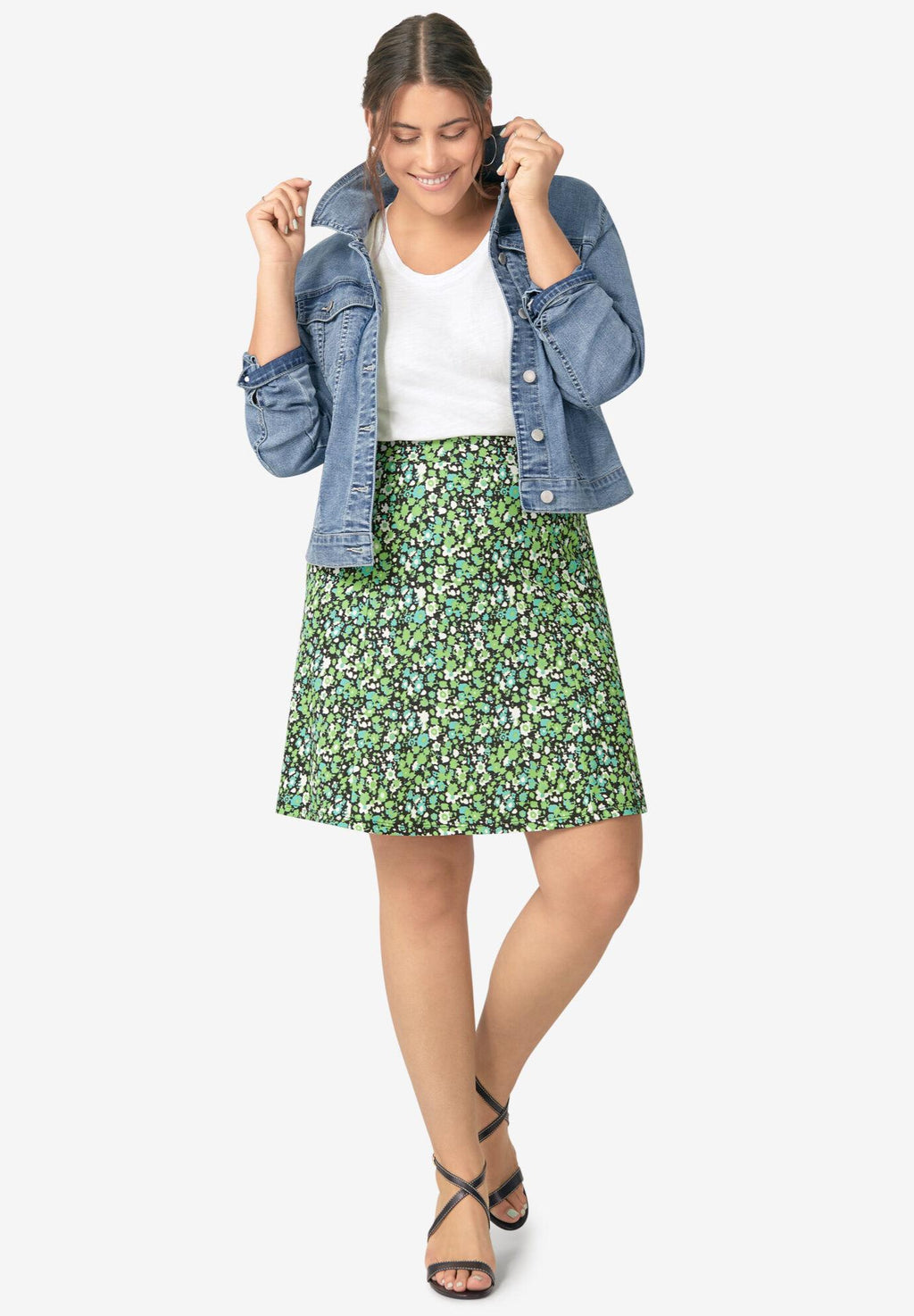 print a-line skirt