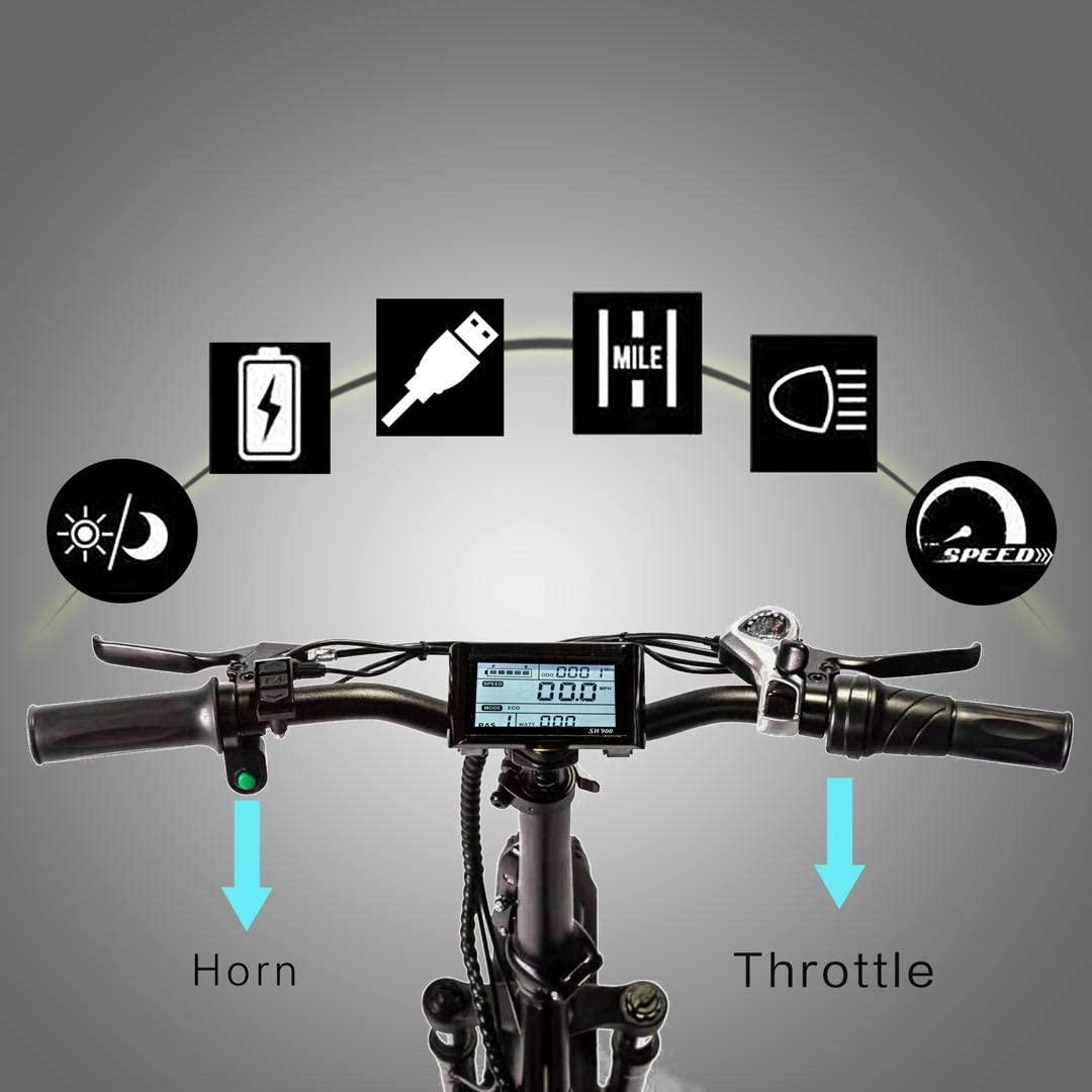 SOHOO 48V500W12AH 20"x4" Adult Folding Fat Tire Electric Bicycle Beach Cruiser Snow Bike (Red)