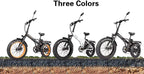 SOHOO 48V500W13AH 20" x4.0 Folding Fat Tire E-Bike Mountain Electric Bicycle Beach Cruiser Snow Bike