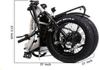 SOHOO 48V500W13AH 20" x4.0 Folding Fat Tire Snow E-Bike Mountain Electric Bicycle Beach Cruiser Foldable Bike