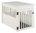 BarkLarPet Crate End Table - White Finish
