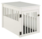 BarkLarPet Crate End Table - White Finish