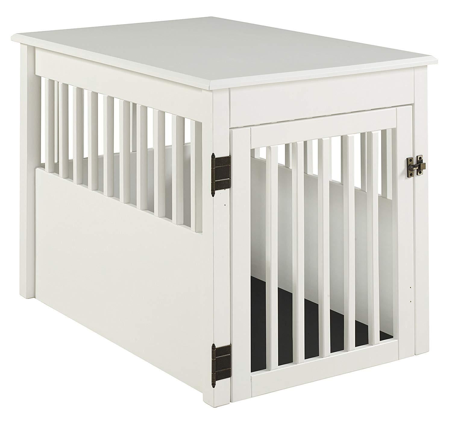 BarkLarPet Crate End Table - White Finish