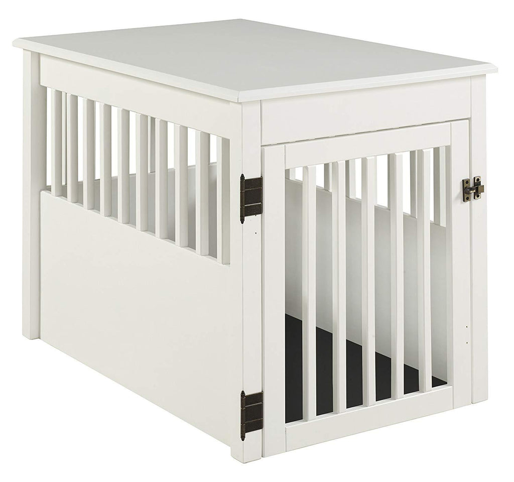 BarkLarPet Crate End Table - White Finish