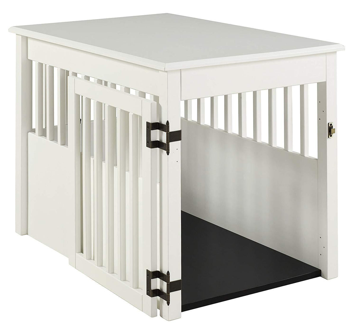 BarkLarPet Crate End Table - White Finish