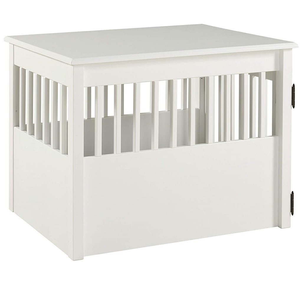 BarkLarPet Crate End Table - White Finish