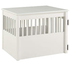 BarkLarPet Crate End Table - White Finish