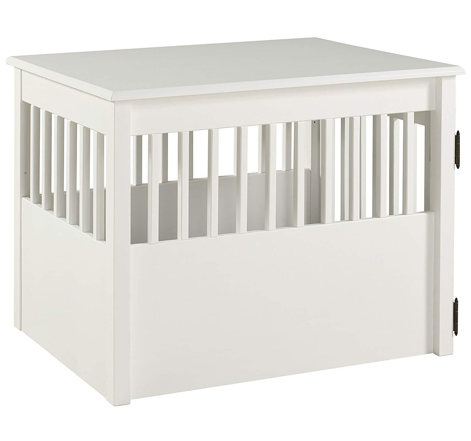 BarkLarPet Crate End Table - White Finish