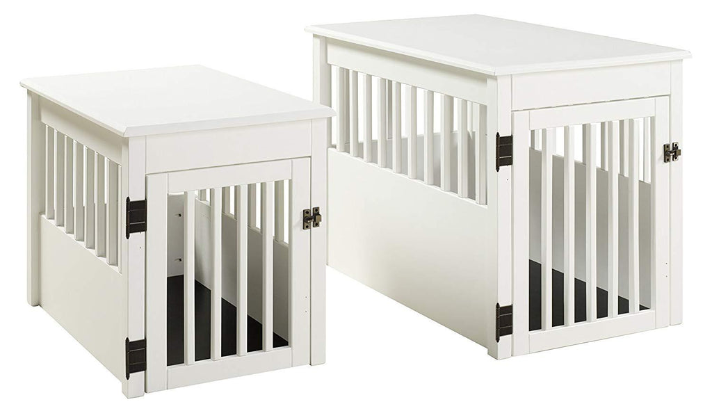BarkLarPet Crate End Table - White Finish