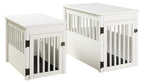 BarkLarPet Crate End Table - White Finish