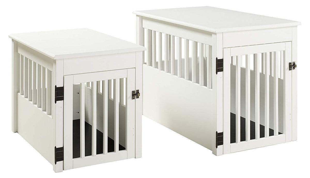 BarkLarPet Crate End Table - White Finish