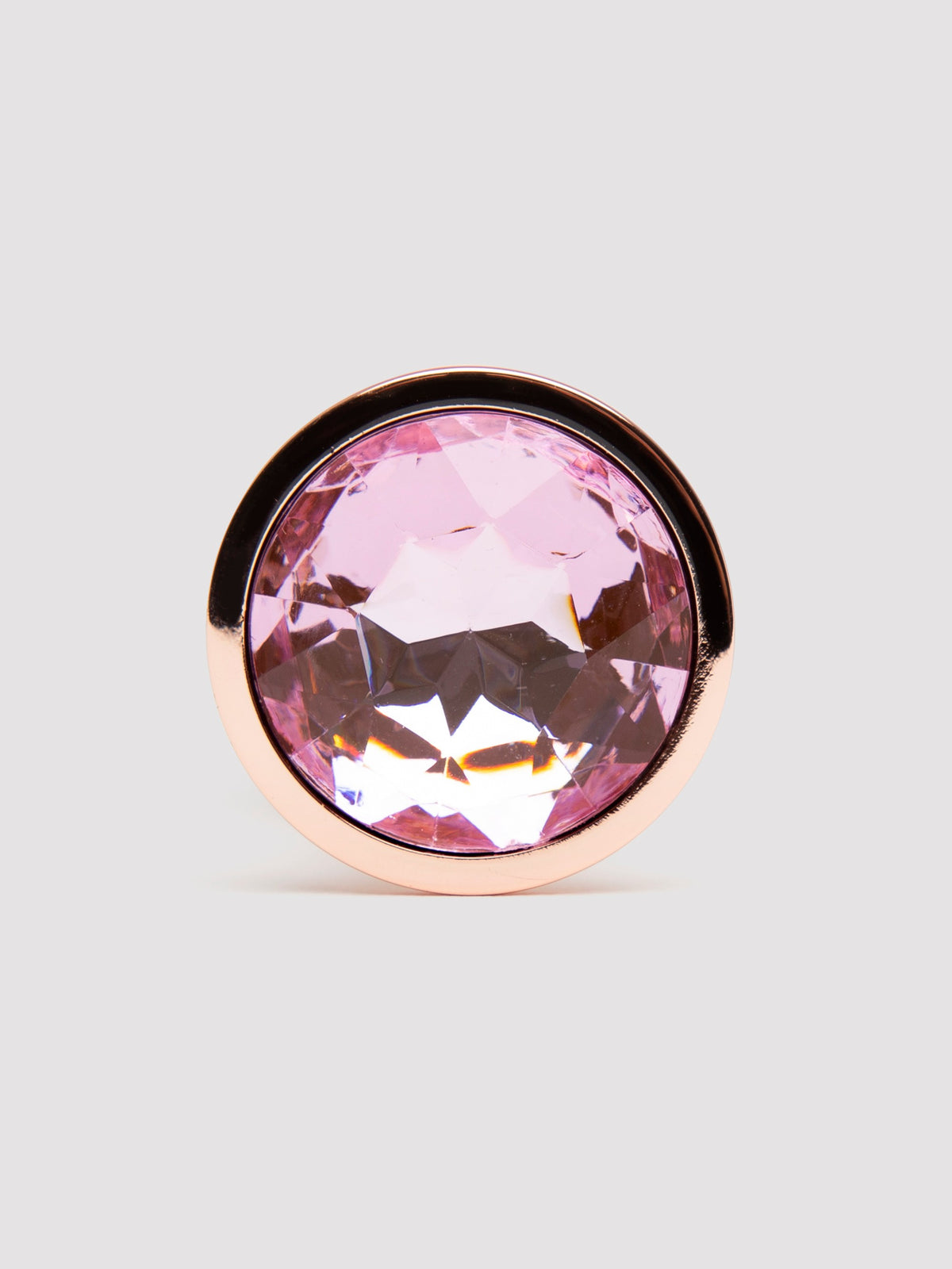 Rear Assets Small Jewelled Rose Gold Metal Butt Plug 2 Inch, Gold