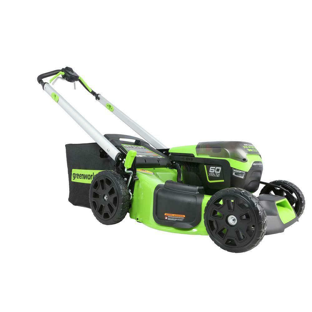 PRO 21 in. 60-Volt Battery Cordless Self-Propelled Lawn Mower W Battery Charger