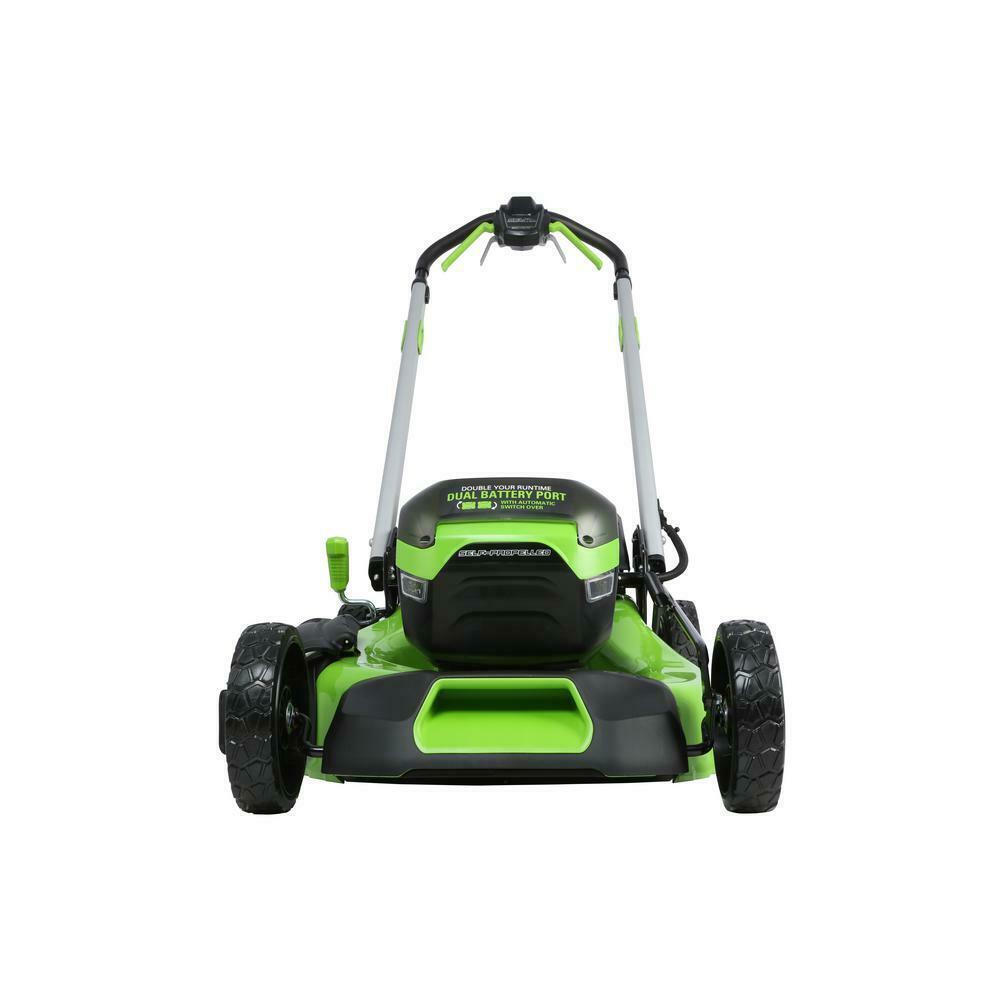 PRO 21 in. 60-Volt Battery Cordless Self-Propelled Lawn Mower W Battery Charger