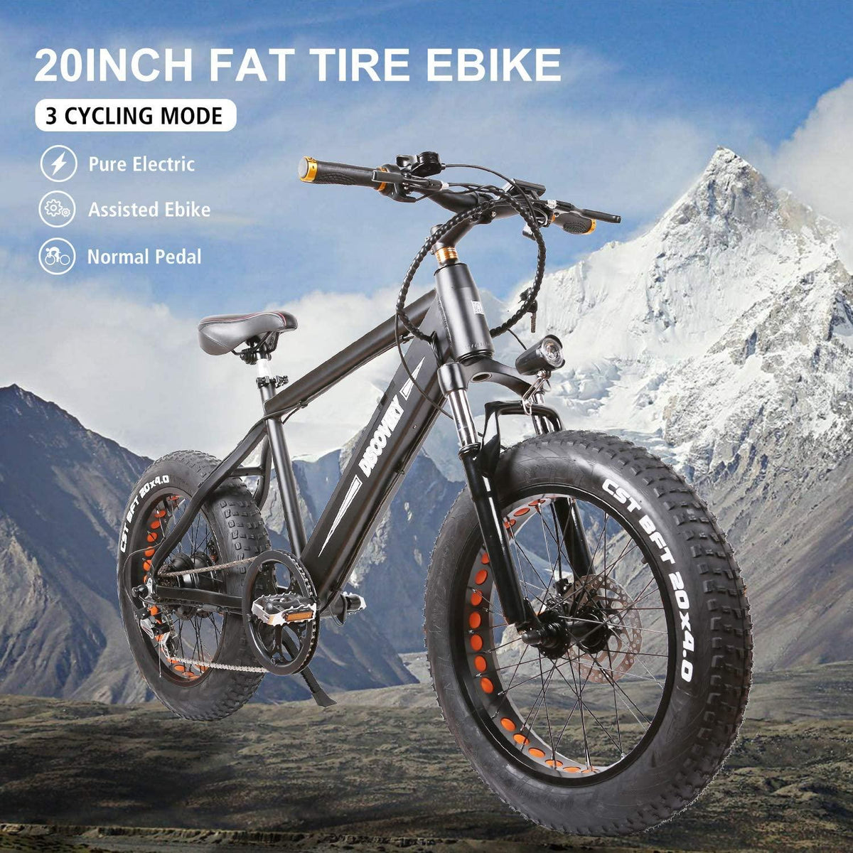 350W Electric Bike 20" Electric Mountain Bike 6-Speed Electric Bikes for Adults Electric Bicycle with 48V Battery