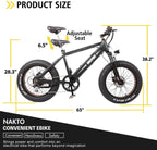 350W Electric Bike 20" Electric Mountain Bike 6-Speed Electric Bikes for Adults Electric Bicycle with 48V Battery