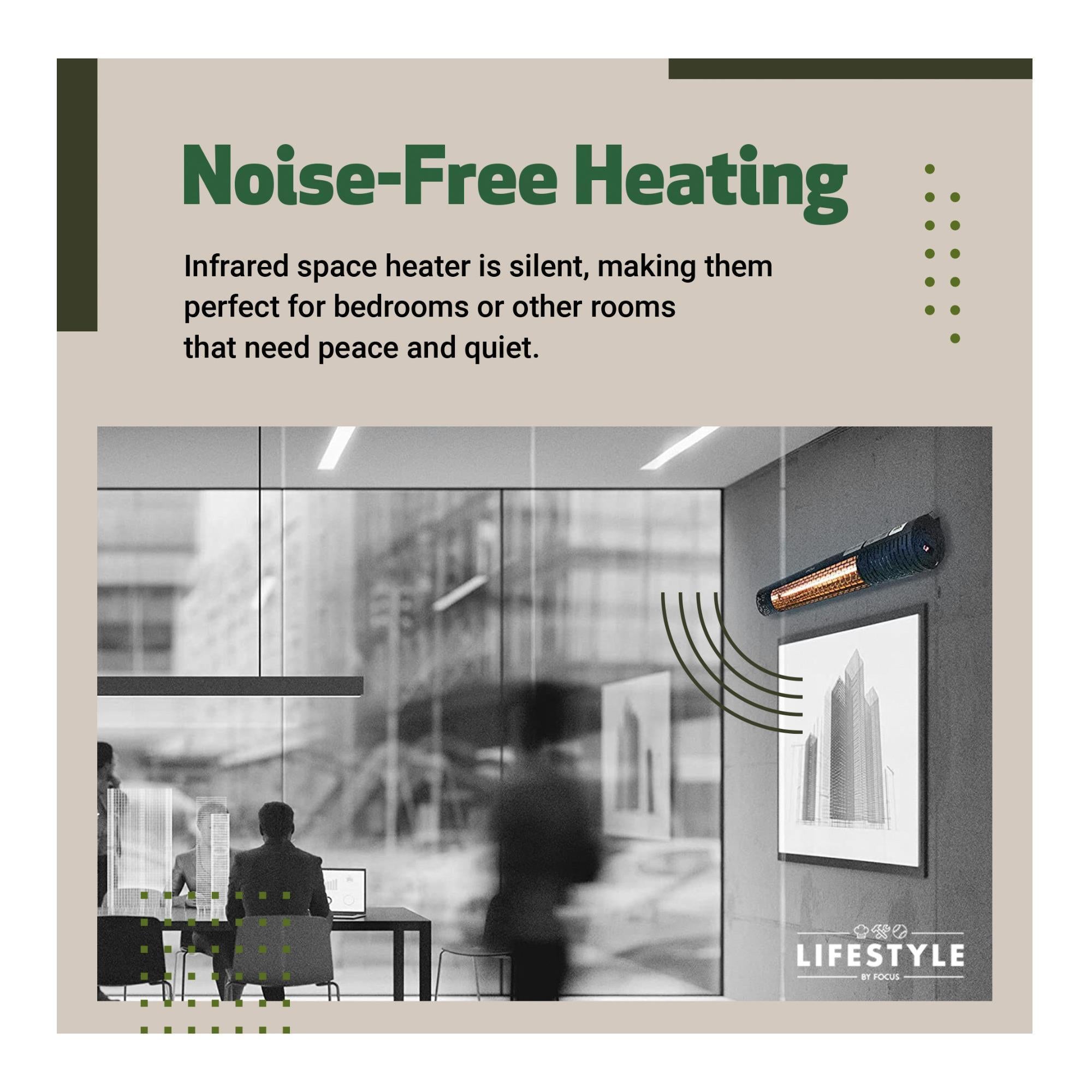 Lifestyle by Focus Infrared Electric Cold Space Heater (Black)