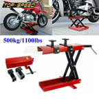 1100 LB Motorcycle Center Wide Deck Scissor Lift Jack Hoist Stand Tool Universal