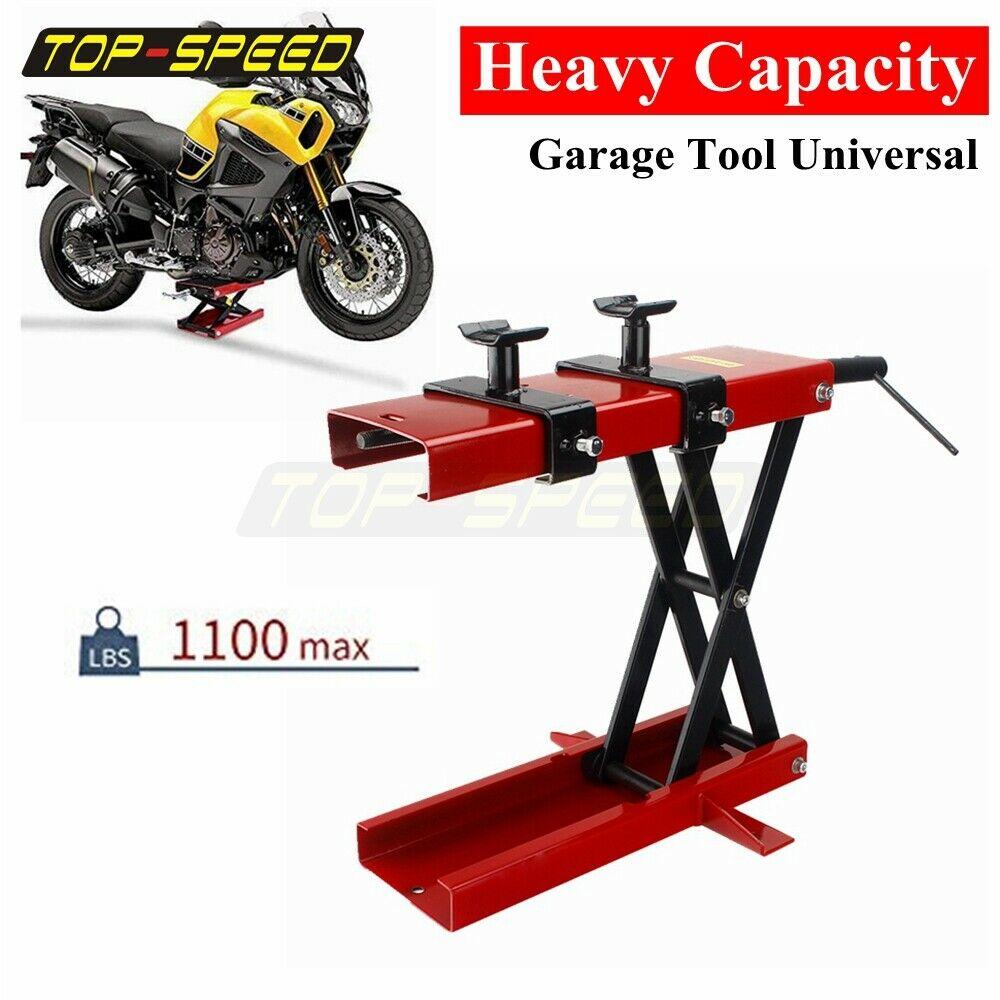 1100 LB Motorcycle Center Wide Deck Scissor Lift Jack Hoist Stand Tool Universal