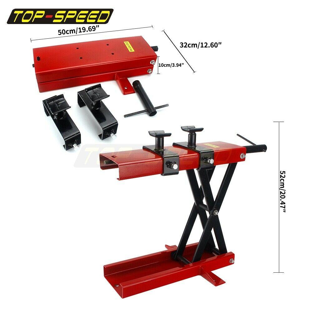 1100 LB Motorcycle Center Wide Deck Scissor Lift Jack Hoist Stand Tool Universal