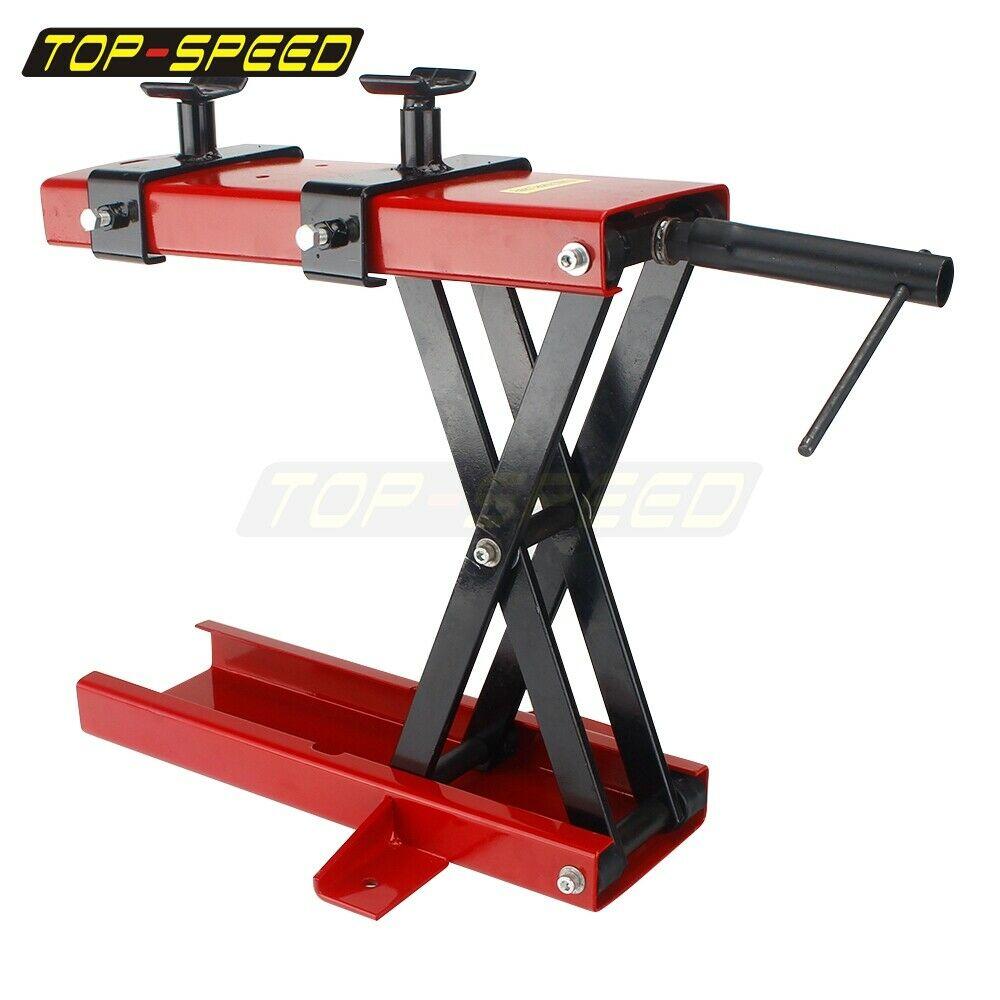 1100 LB Motorcycle Center Wide Deck Scissor Lift Jack Hoist Stand Tool Universal