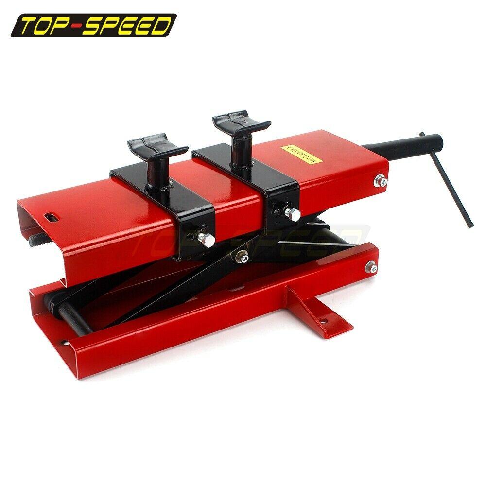 1100 LB Motorcycle Center Wide Deck Scissor Lift Jack Hoist Stand Tool Universal