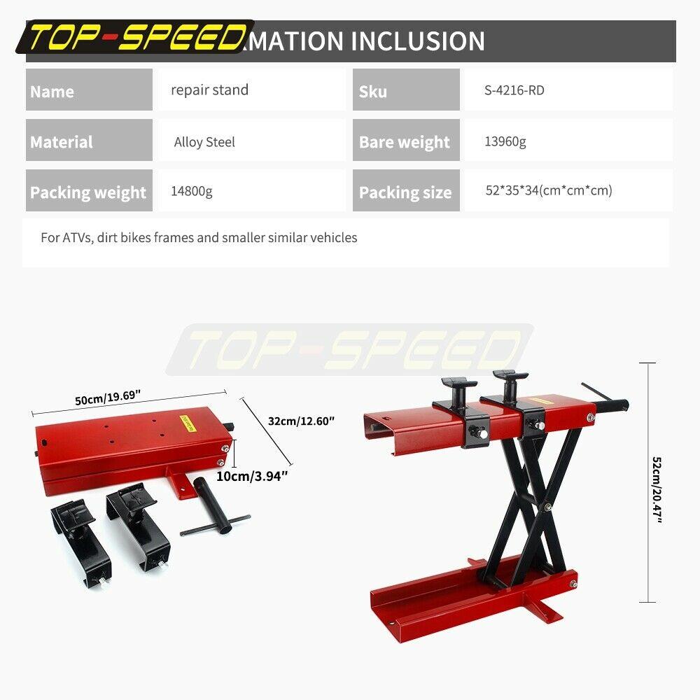 1100 LB Motorcycle Center Wide Deck Scissor Lift Jack Hoist Stand Tool Universal