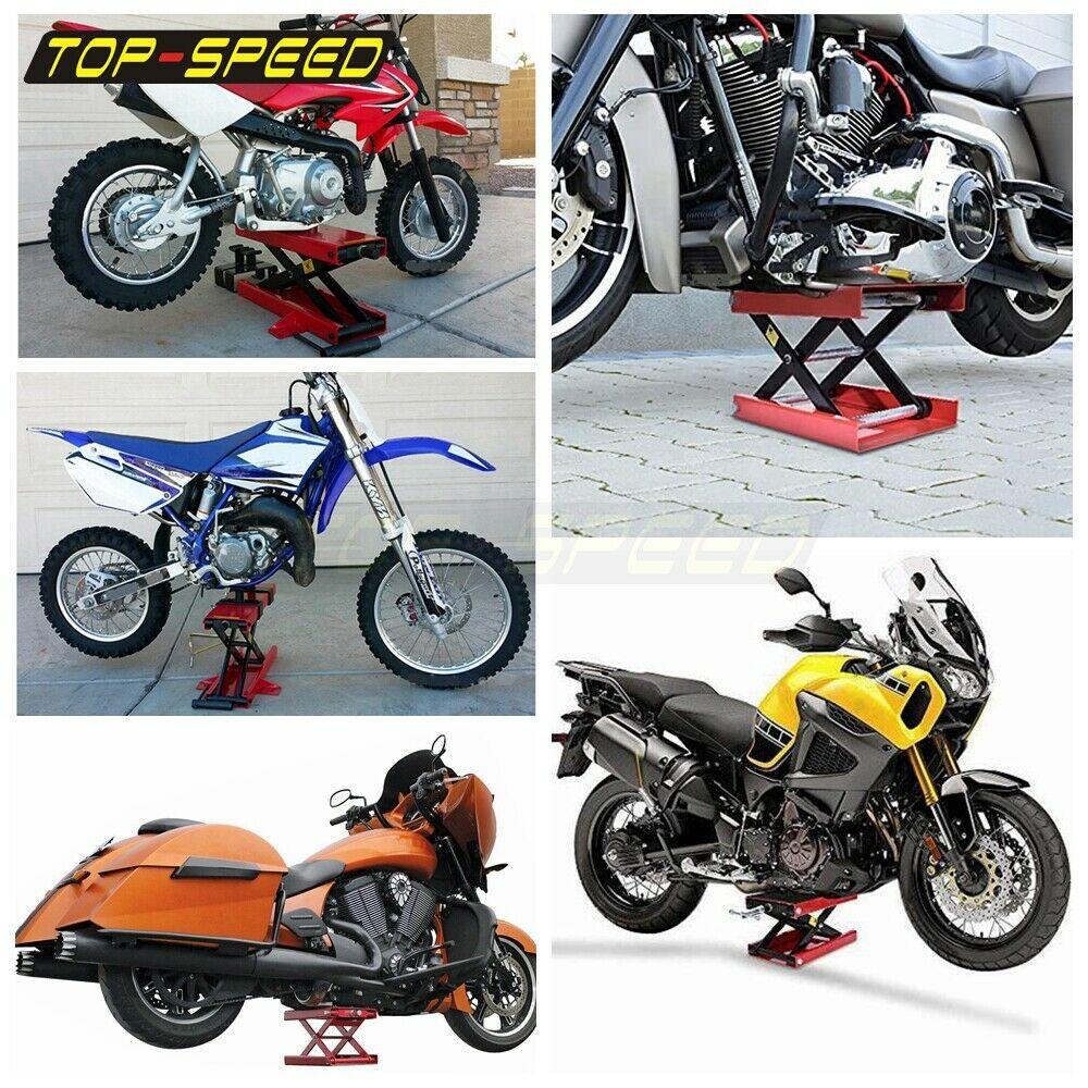 1100 LB Motorcycle Center Wide Deck Scissor Lift Jack Hoist Stand Tool Universal